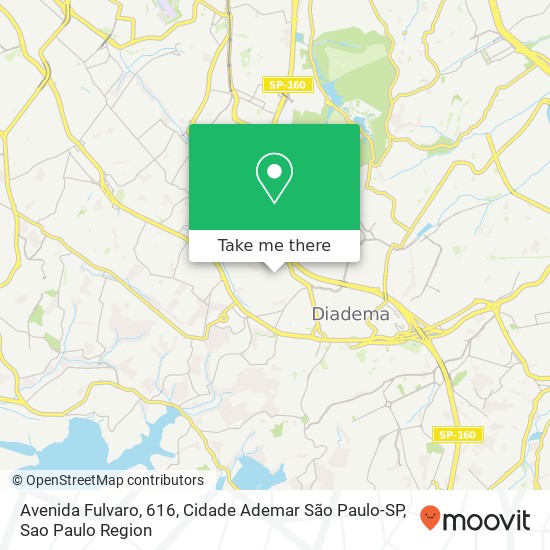 Mapa Avenida Fulvaro, 616, Cidade Ademar São Paulo-SP