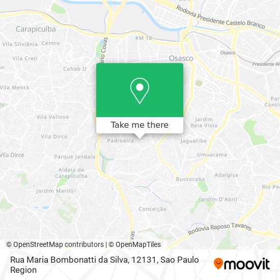 Mapa Rua Maria Bombonatti da Silva, 12131