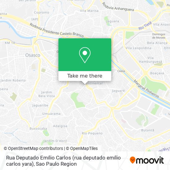 Rua Deputado Emílio Carlos (rua deputado emílio carlos yara) map