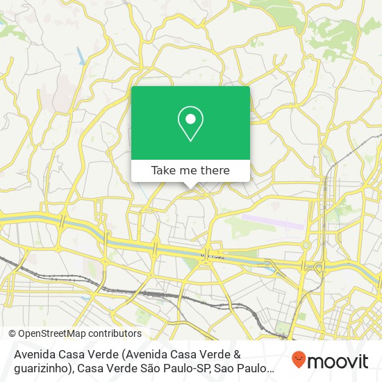 Mapa Avenida Casa Verde (Avenida Casa Verde & guarizinho), Casa Verde São Paulo-SP