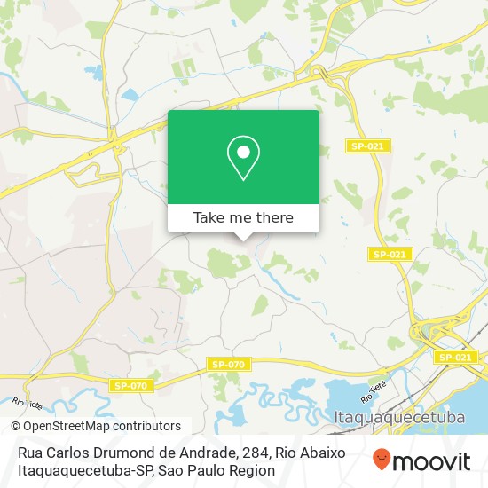 Rua Carlos Drumond de Andrade, 284, Rio Abaixo Itaquaquecetuba-SP map