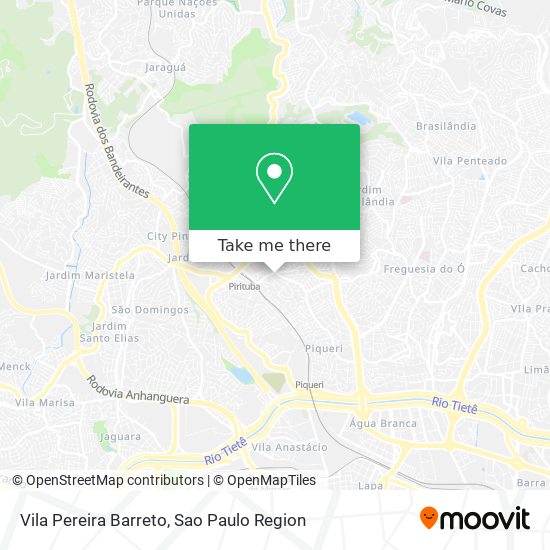 Mapa Vila Pereira Barreto