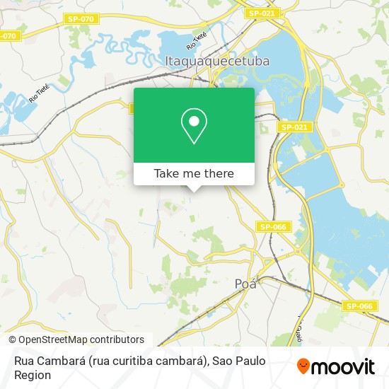 Rua Cambará (rua curitiba cambará) map