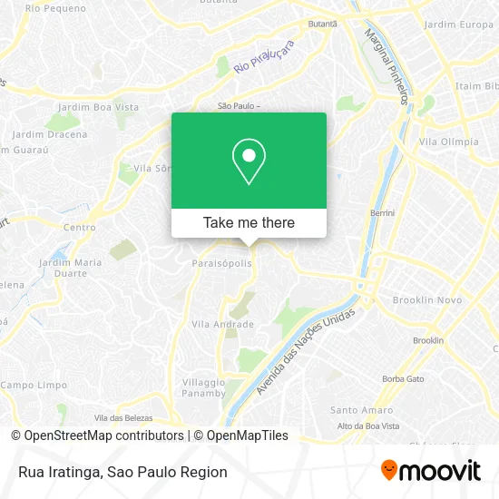 Rua Iratinga map