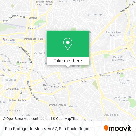 Mapa Rua Rodrigo de Menezes 57