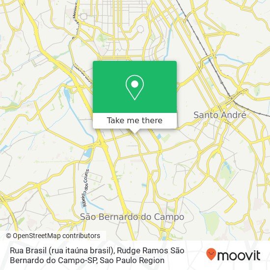 Mapa Rua Brasil (rua itaúna brasil), Rudge Ramos São Bernardo do Campo-SP