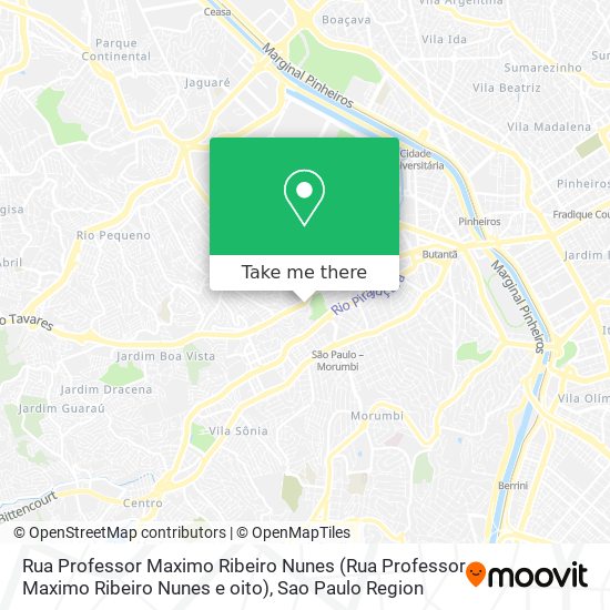 Mapa Rua Professor Maximo Ribeiro Nunes (Rua Professor Maximo Ribeiro Nunes e oito)