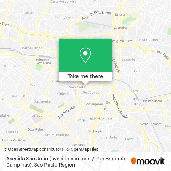 Avenida São João (avenida são joão / Rua Barão de Campinas) map