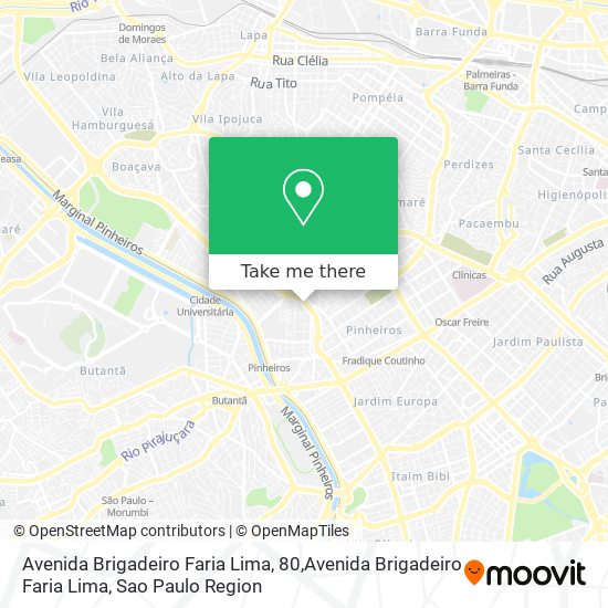 Avenida Brigadeiro Faria Lima, 80,Avenida Brigadeiro Faria Lima map