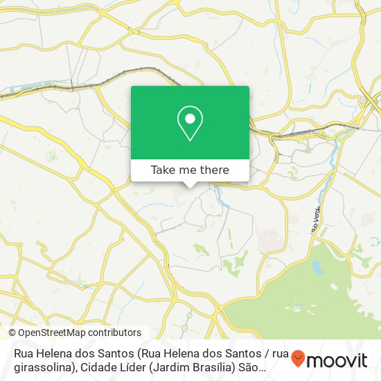 Mapa Rua Helena dos Santos (Rua Helena dos Santos / rua girassolina), Cidade Líder (Jardim Brasília) São Paulo-SP