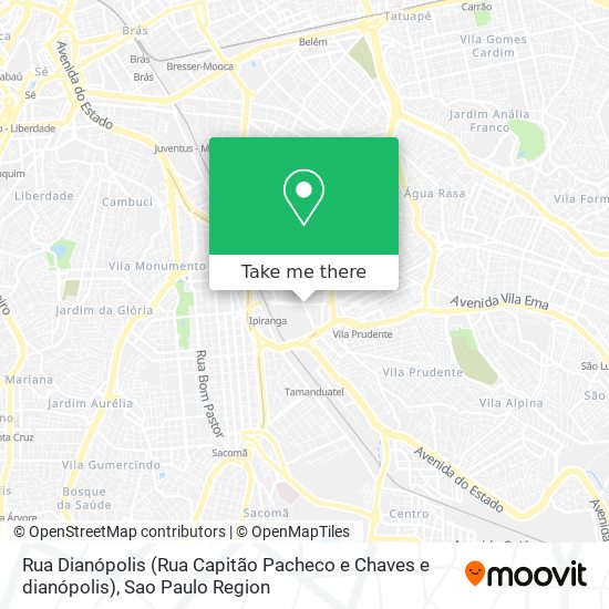 Mapa Rua Dianópolis (Rua Capitão Pacheco e Chaves e dianópolis)