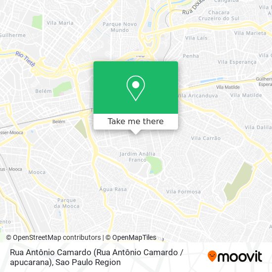 Rua Antônio Camardo map