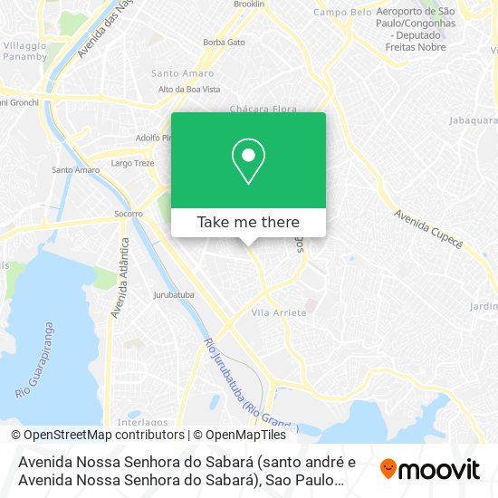 Avenida Nossa Senhora do Sabará (santo andré e Avenida Nossa Senhora do Sabará) map