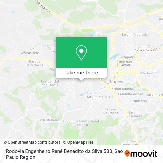 Mapa Rodovia Engenheiro Renê Benedito da Silva 580