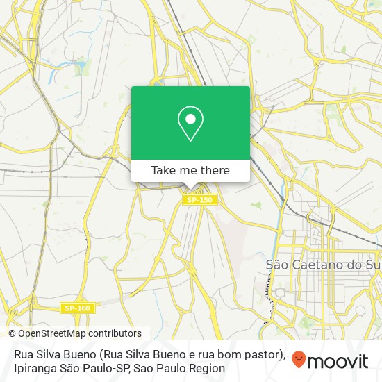 Rua Silva Bueno (Rua Silva Bueno e rua bom pastor), Ipiranga São Paulo-SP map