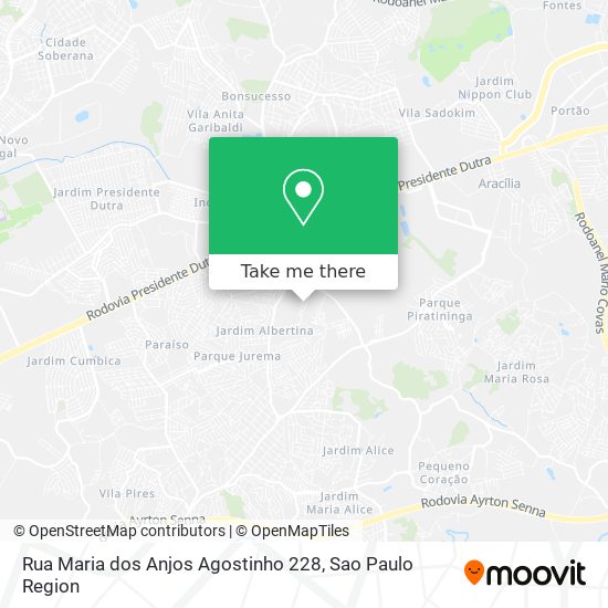 Mapa Rua Maria dos Anjos Agostinho 228