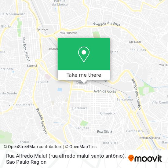 Rua Alfredo Maluf (rua alfredo maluf santo antônio) map