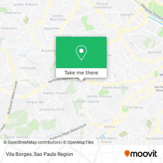 Vila Borges map