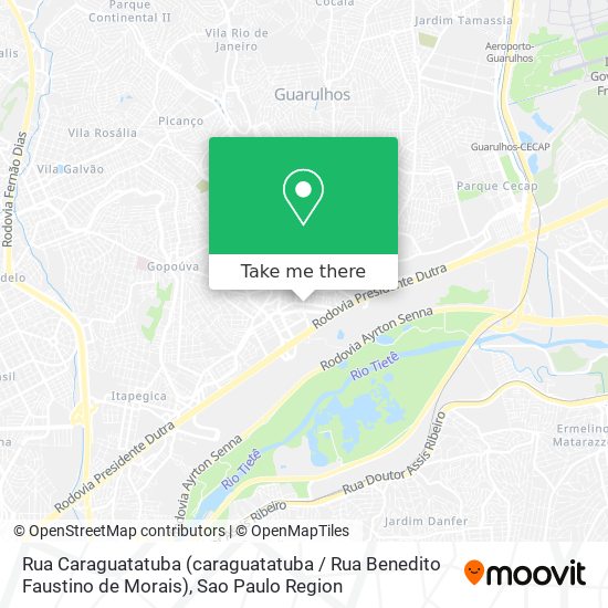 Rua Caraguatatuba (caraguatatuba / Rua Benedito Faustino de Morais) map