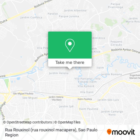 Rua Rouxinol (rua rouxinol macapera) map