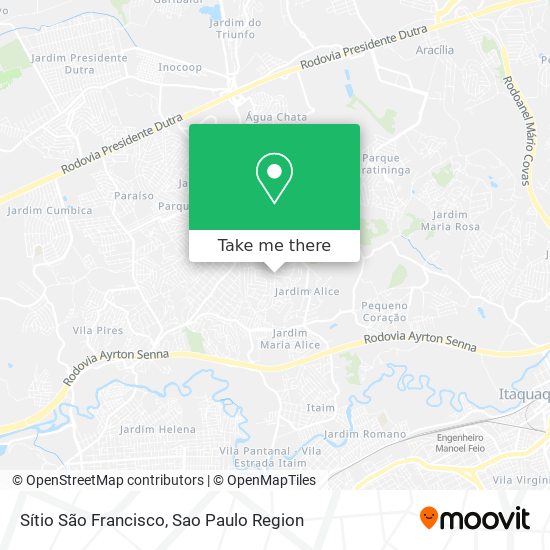 Sítio São Francisco map