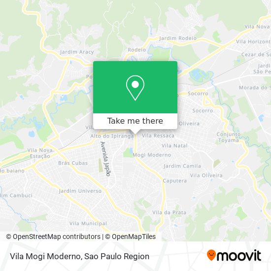 Vila Mogi Moderno map
