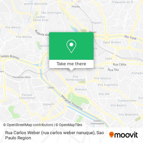 Rua Carlos Weber (rua carlos weber nanuque) map