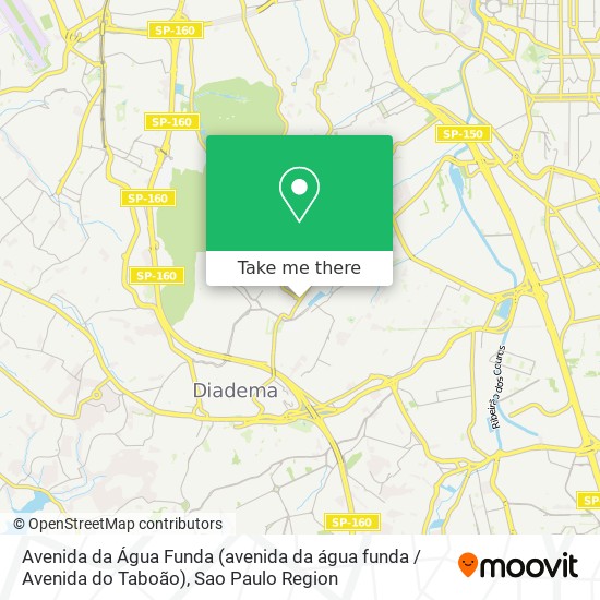 Avenida da Água Funda (avenida da água funda / Avenida do Taboão) map