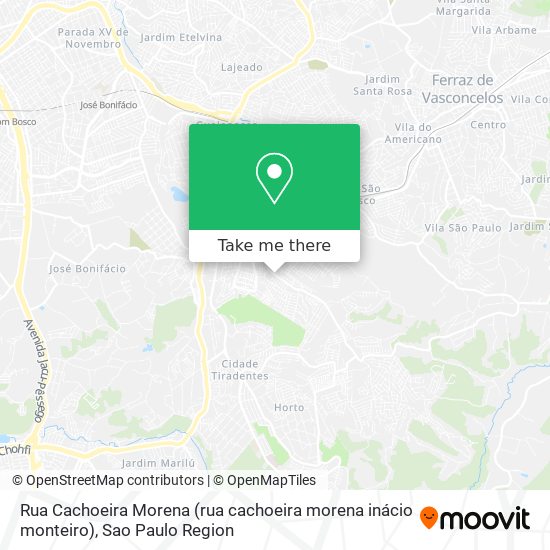 Mapa Rua Cachoeira Morena (rua cachoeira morena inácio monteiro)
