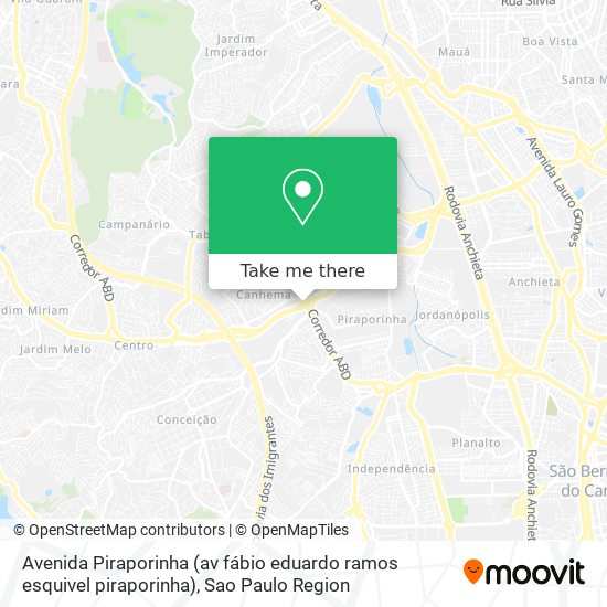 Mapa Avenida Piraporinha (av fábio eduardo ramos esquivel piraporinha)