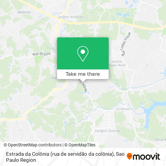 Estrada da Colônia (rua de servidão da colônia) map