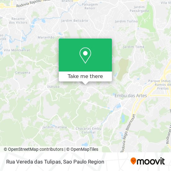 Mapa Rua Vereda das Tulipas