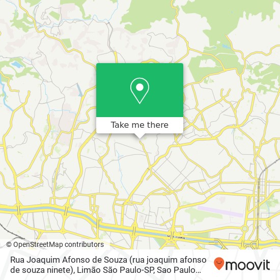 Mapa Rua Joaquim Afonso de Souza (rua joaquim afonso de souza ninete), Limão São Paulo-SP