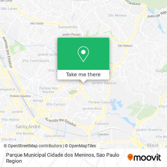 Mapa Parque Municipal Cidade dos Meninos