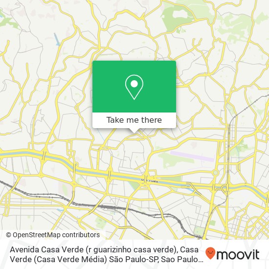 Mapa Avenida Casa Verde (r guarizinho casa verde), Casa Verde (Casa Verde Média) São Paulo-SP