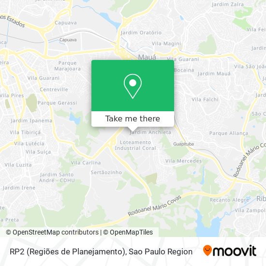 RP2 (Regiões de Planejamento) map
