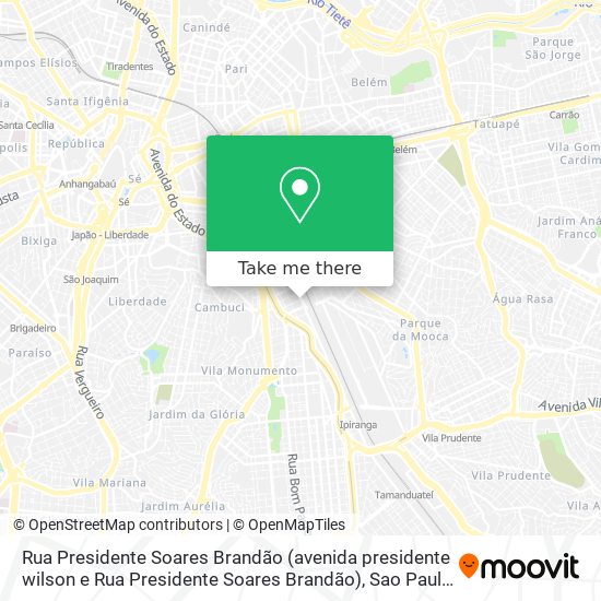 Mapa Rua Presidente Soares Brandão (avenida presidente wilson e Rua Presidente Soares Brandão)