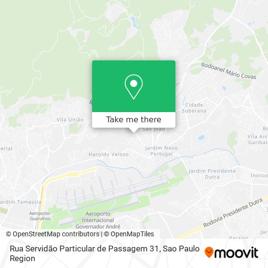 Rua Servidão Particular de Passagem 31 map