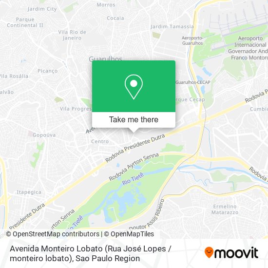 Avenida Monteiro Lobato (Rua José Lopes / monteiro lobato) map