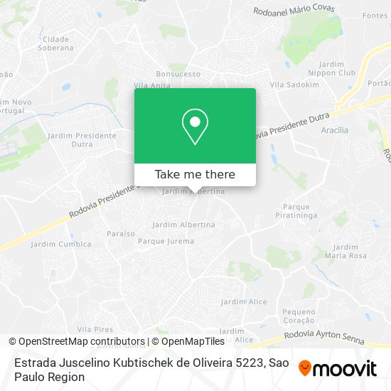 Estrada Juscelino Kubtischek de Oliveira 5223 map