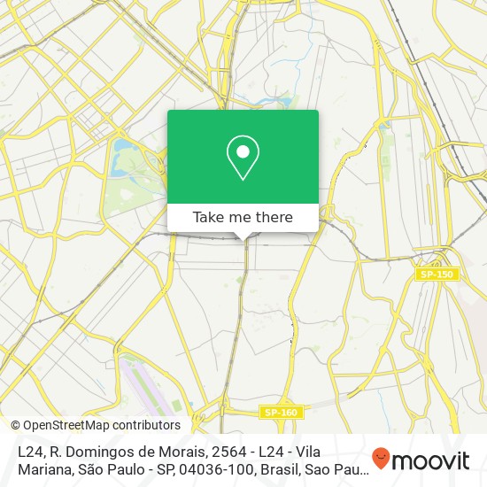L24, R. Domingos de Morais, 2564 - L24 - Vila Mariana, São Paulo - SP, 04036-100, Brasil map