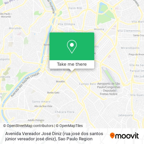 Mapa Avenida Vereador José Diniz (rua josé dos santos júnior vereador josé diniz)