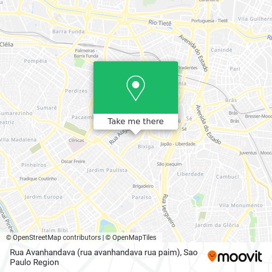 Mapa Rua Avanhandava (rua avanhandava rua paim)