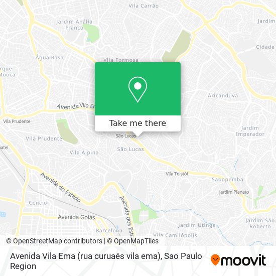 Mapa Avenida Vila Ema (rua curuaés vila ema)