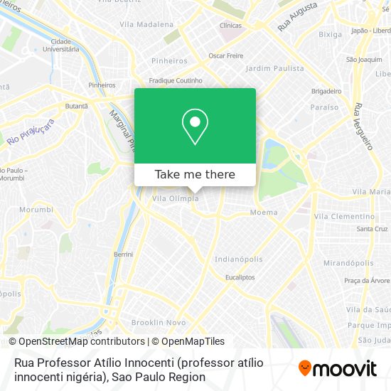 Rua Professor Atílio Innocenti (professor atílio innocenti nigéria) map