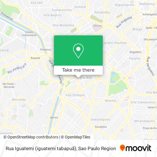 Rua Iguatemi (iguatemi tabapuã) map