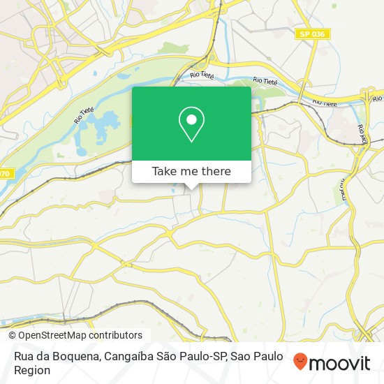 Mapa Rua da Boquena, Cangaíba São Paulo-SP