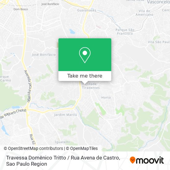 Mapa Travessa Domênico Tritto / Rua Avena de Castro