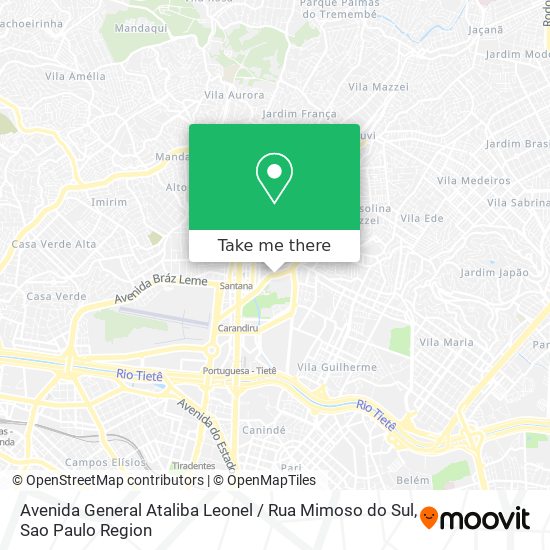 Avenida General Ataliba Leonel / Rua Mimoso do Sul map