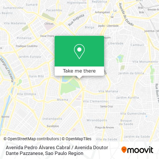 Avenida Pedro Álvares Cabral / Avenida Doutor Dante Pazzanese map